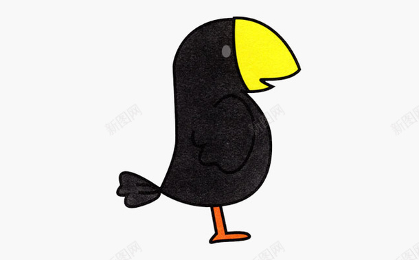 黄嘴乌鸦png免抠素材_88icon https://88icon.com 乌鸦 乌鸦飞过 装饰 设计 黄嘴