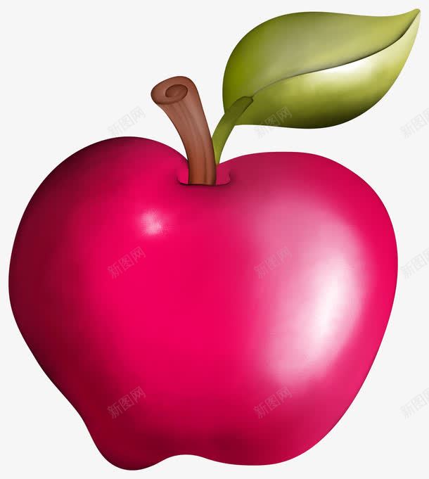 红色卡通苹果png免抠素材_88icon https://88icon.com 卡通苹果 红色苹果 苹果