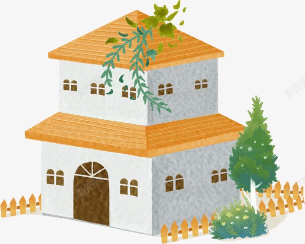 黄色卡通屋顶插画建筑png免抠素材_88icon https://88icon.com 卡通 屋顶 建筑 插画 黄色