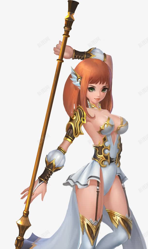 魔幻白衣长枪女战士png免抠素材_88icon https://88icon.com 战士 白衣 长枪 魔幻