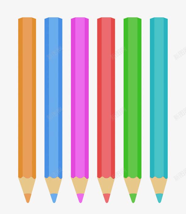 卡通画画装饰铅笔彩色psd免抠素材_88icon https://88icon.com 卡通装饰 彩笔 画画笔 笔 铅笔