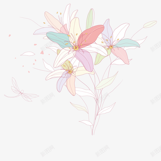 手绘线画花卉装饰图案矢量图ai免抠素材_88icon https://88icon.com 手绘线画 手绘线画花卉装饰图案 花卉装饰图案 装饰图案 矢量图