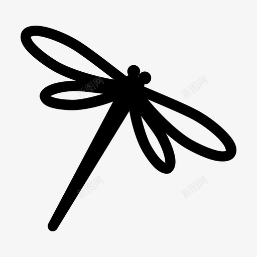 蜻蜓飞翔昆虫图标svg_88icon https://88icon.com 昆虫 翅膀 蜻蜓 飞翔