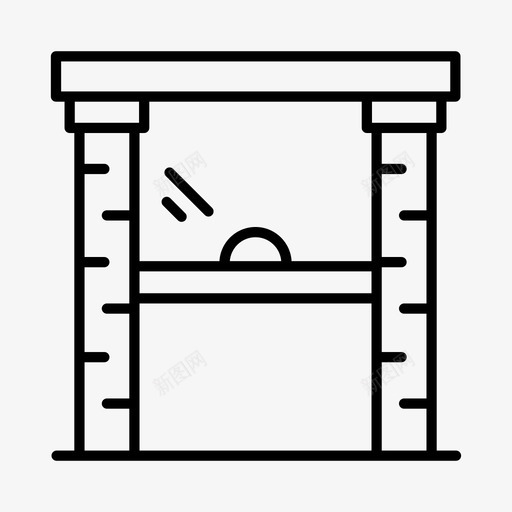 售票窗口文物美术馆图标svg_88icon https://88icon.com 博物馆 售票亭 售票窗口 展览馆 文物 画廊 美术馆