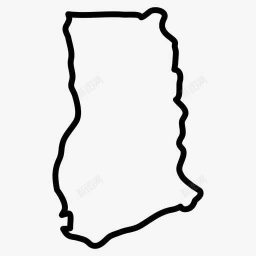加纳地图非洲国家地图薄图标svg_88icon https://88icon.com 加纳地图 非洲国家地图薄