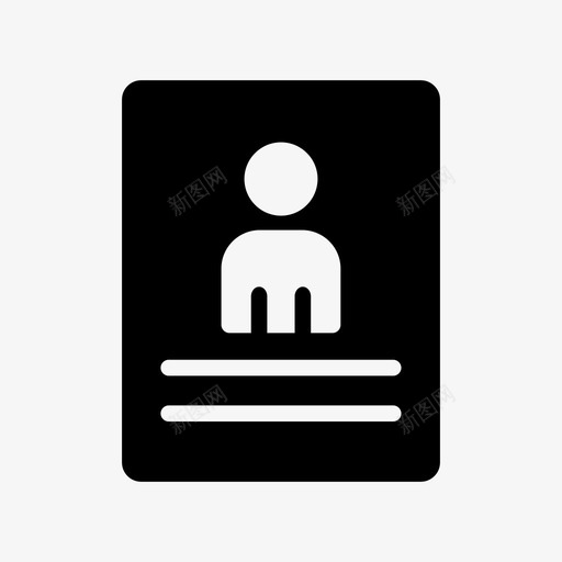卡片徽章员工图标svg_88icon https://88icon.com 办公室 办公室标志图标 卡片 员工 徽章 身份证