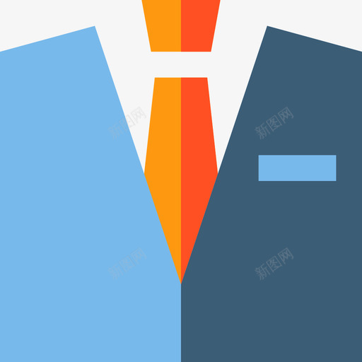 西装商务元素3扁平图标svg_88icon https://88icon.com 商务元素3 扁平 西装