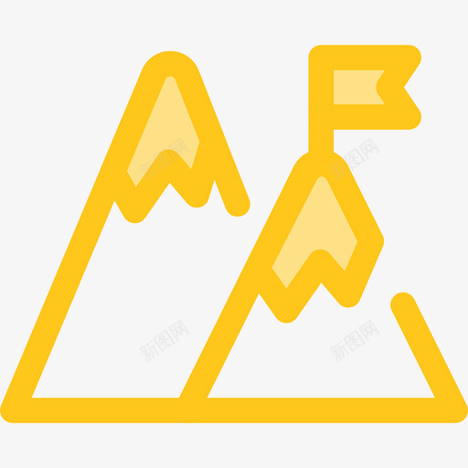 山工作效率黄色图标svg_88icon https://88icon.com 山 工作效率 黄色