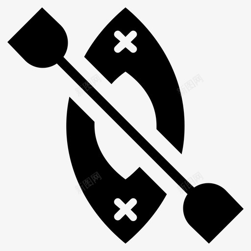 船桨划船航海图标svg_88icon https://88icon.com 假日铭文图标 划船 海上 航海 船桨