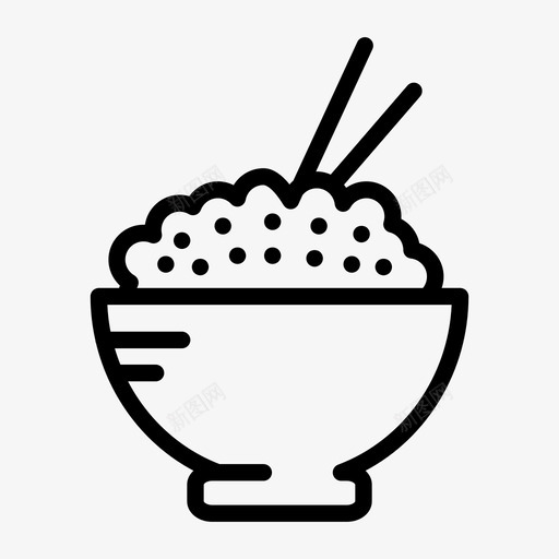 食物碗筷子图标svg_88icon https://88icon.com 厨房 烹饪 碗 筷子 米饭 食物