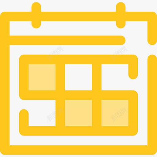 日历时间和日期5黄色图标svg_88icon https://88icon.com 日历 时间和日期5 黄色