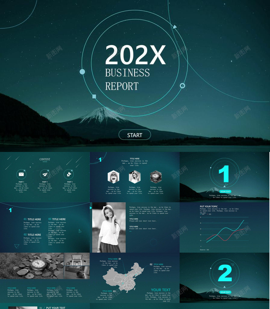 极简星空背景IOS风PPT模板_88icon https://88icon.com 星空 极简 背景