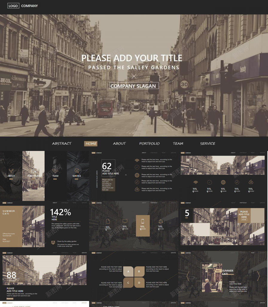 时尚欧美杂志网页风PPT模板_88icon https://88icon.com 时尚 杂志 欧美 网页