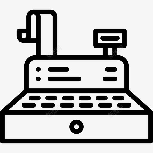 现金箱收银机支票图标svg_88icon https://88icon.com 1号店 扫描仪 支票 收银机 现金箱 购买