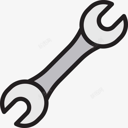 双头扳手62号结构线性颜色图标svg_88icon https://88icon.com 62号结构 双头扳手 线性颜色