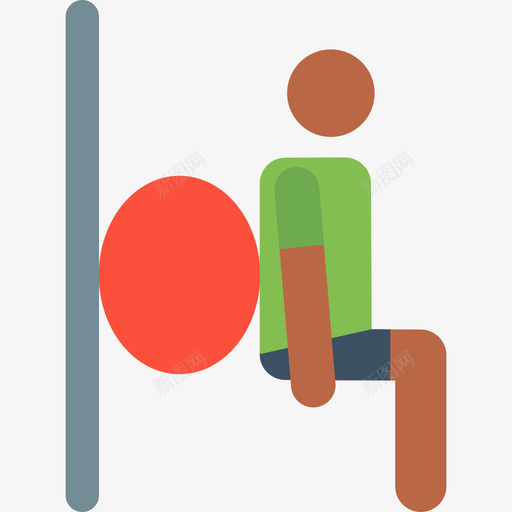 深蹲健身65彩色图标svg_88icon https://88icon.com 健身65 彩色 深蹲