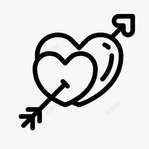 情侣相爱箭心图标svg_88icon https://88icon.com 心 情人节 情人节有情人节 情侣相爱 箭