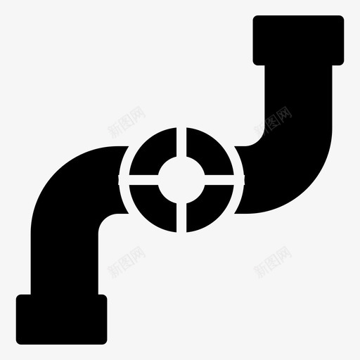 管道天然气阀门图标svg_88icon https://88icon.com 在建图示符图标 天然气 管道 阀门
