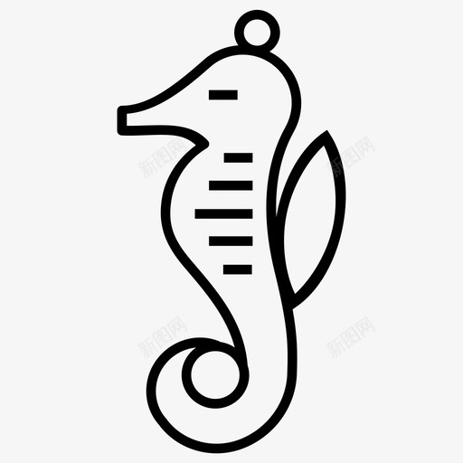 海马动物生物图标svg_88icon https://88icon.com 动物 海马 生物