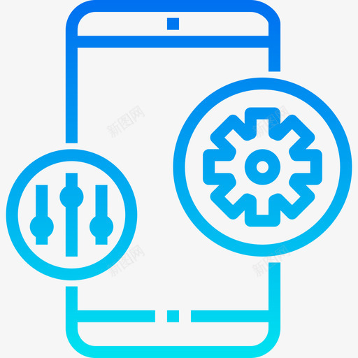 设置智能手机功能3渐变图标svg_88icon https://88icon.com 智能手机功能3 渐变 设置