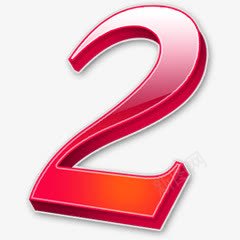 红色数字2png免抠素材_88icon https://88icon.com 数字 红色