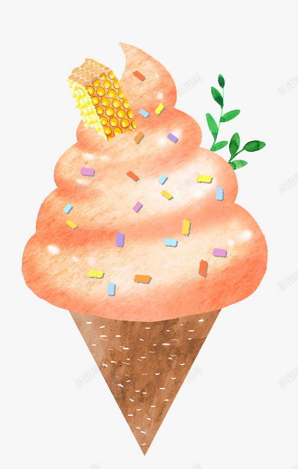 彩色圆弧冰激凌美食元素png免抠素材_88icon https://88icon.com 冰激凌 圆弧 彩色 树叶 纹理 美食 质感 食物