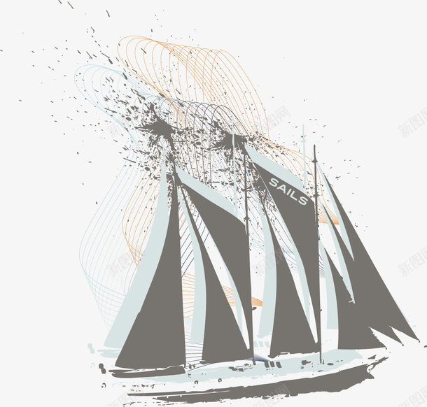 船矢量图ai免抠素材_88icon https://88icon.com 卡通船 可爱卡通 矢量素材 船 轮船 矢量图