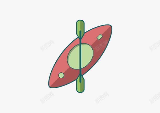 划桨png免抠素材_88icon https://88icon.com 划桨 椭圆形 粉色 绿色