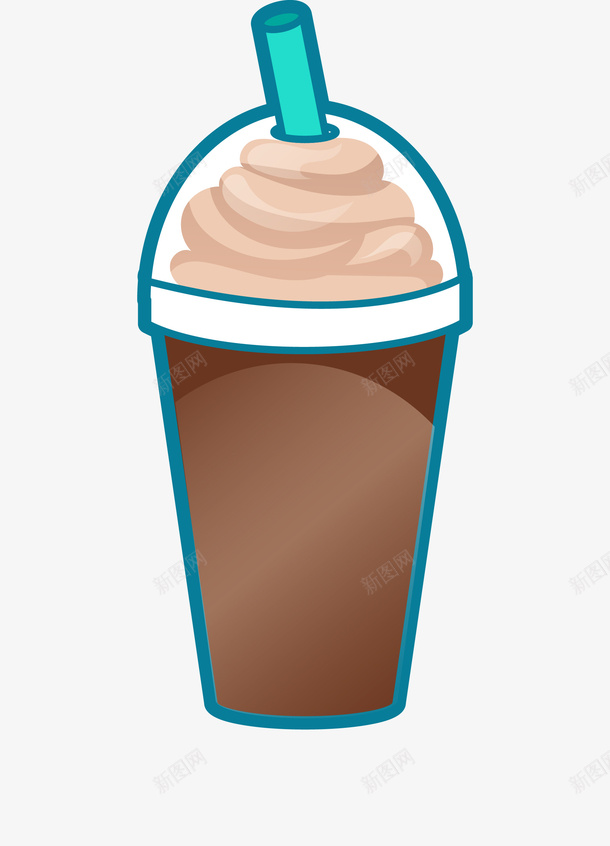 一杯冰摩卡png免抠素材_88icon https://88icon.com 便携杯 吸管 咖啡 咖啡杯 咖啡简笔画 外带杯 奶油 摩卡 简笔画