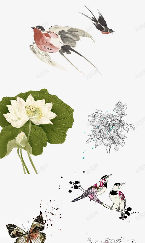 红色手绘树枝花朵png免抠素材_88icon https://88icon.com 树枝 红色 花朵