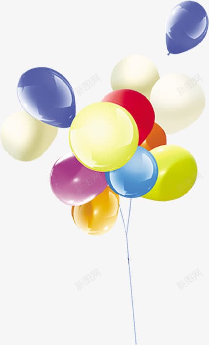 手绘彩色漫画气球装饰png免抠素材_88icon https://88icon.com 彩色 气球 漫画 装饰