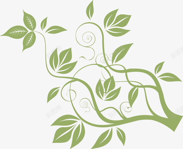 绿色欧式唯美花卉矢量图eps免抠素材_88icon https://88icon.com 绿色 花卉 装饰 矢量图