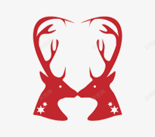 红色糜鹿png免抠素材_88icon https://88icon.com 圣诞节 糜鹿 红色 节日素材