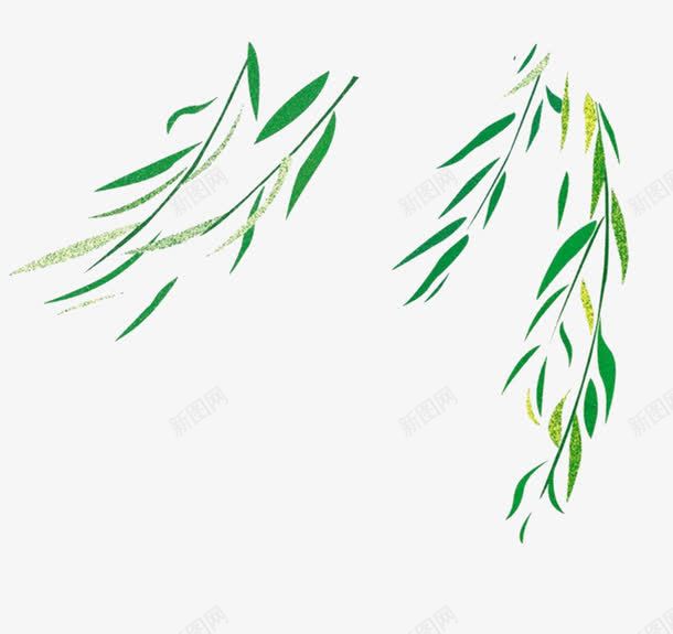 绿色插柳png免抠素材_88icon https://88icon.com 免抠 插柳 绿色