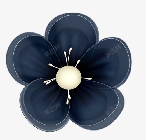 黑色时尚花朵装饰png免抠素材_88icon https://88icon.com 图片 时尚 花朵 装饰 黑色