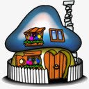 蓝妹妹蓝精灵的房子png免抠素材_88icon https://88icon.com smurfette smurfhouse 蓝妹妹