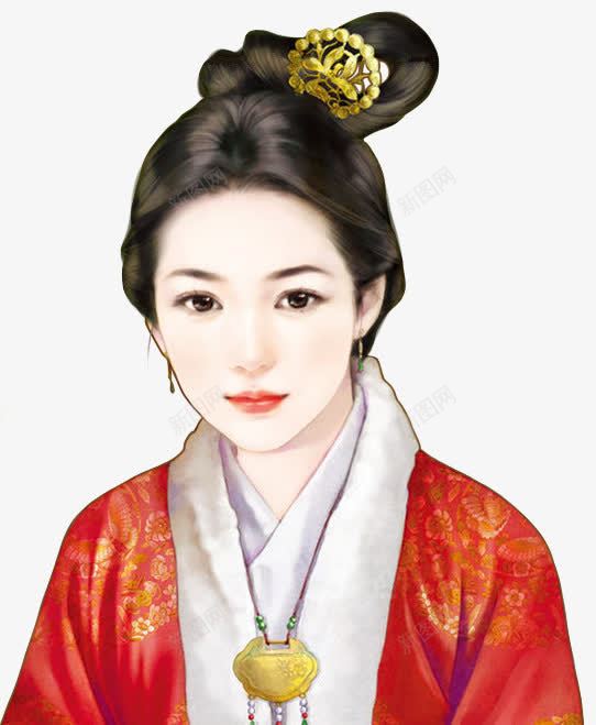 冷淡红衣女子古风手绘png免抠素材_88icon https://88icon.com 冷淡 古风 女子 手绘 红衣