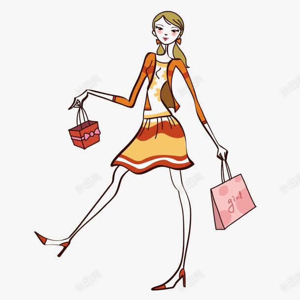 卡通时尚潮女png免抠素材_88icon https://88icon.com 卡通 女人 时尚