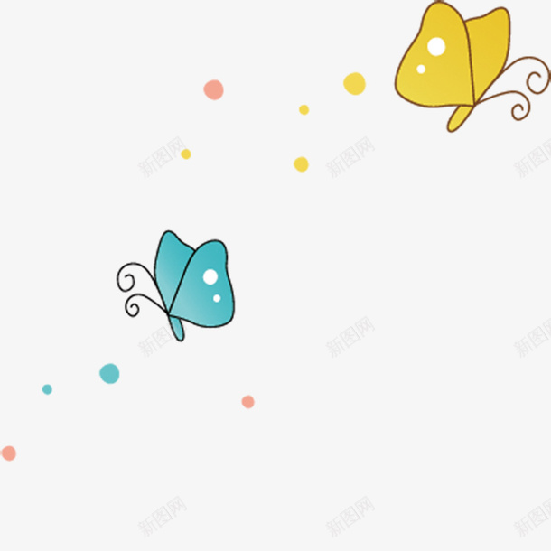 手绘彩色蝴蝶png免抠素材_88icon https://88icon.com 小清新蝴蝶 彩色蝴蝶 手绘蝴蝶 蝴蝶