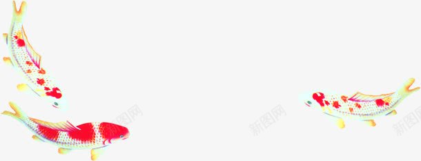 红色可爱金鱼水墨png免抠素材_88icon https://88icon.com 可爱 水墨 红色 金鱼