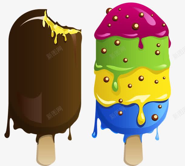 彩色冰淇淋png免抠素材_88icon https://88icon.com 冰棒 奶油 巧克力 食物