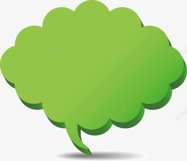 绿色对话框png免抠素材_88icon https://88icon.com 绿色汽泡框