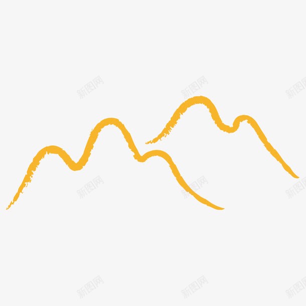 山黄色旅游png免抠素材_88icon https://88icon.com 卡通 山 旅游 黄色