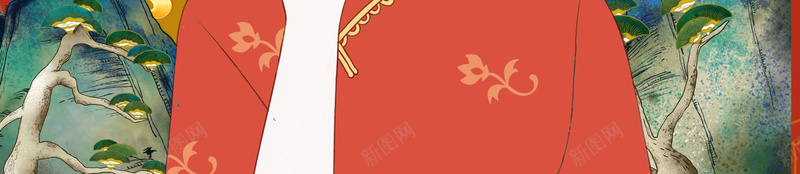 古代女人旗袍psd设计背景_88icon https://88icon.com 古代 女人 旗袍 松树