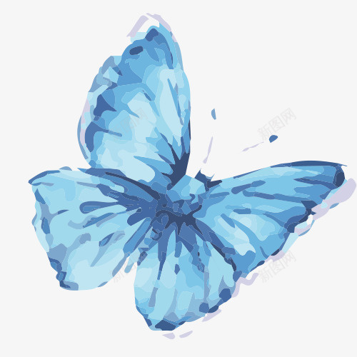 手绘的蓝蝴蝶png免抠素材_88icon https://88icon.com PNG素材 手绘 蓝色 蓝蝴蝶