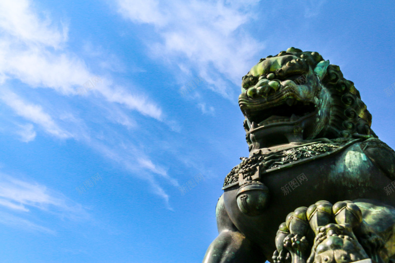 北京故宫铜狮jpg设计背景_88icon https://88icon.com 北京 天空 故宫 铜狮