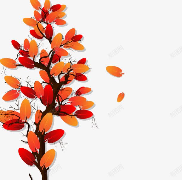 卡通装饰树枝背景png免抠素材_88icon https://88icon.com 叶子 图案 树枝 背景 装是背景 装饰图案