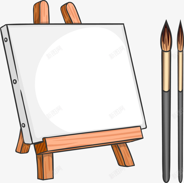 补习班画画工具白色画板png免抠素材_88icon https://88icon.com 画画工具 画画架子 白色画板 绘画 补习班 黑色画笔