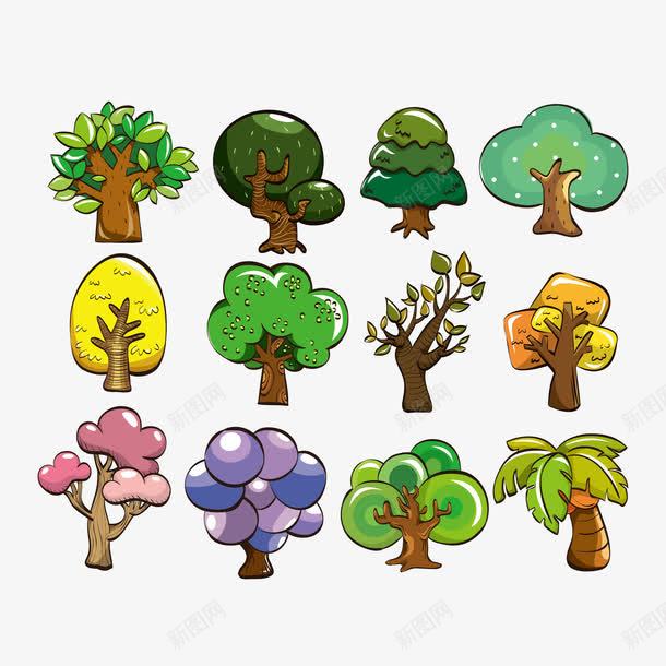 绿色植物树木png免抠素材_88icon https://88icon.com 卡通 图案 小清新 彩色 树木 树枝 植物 简约 绿色 装饰