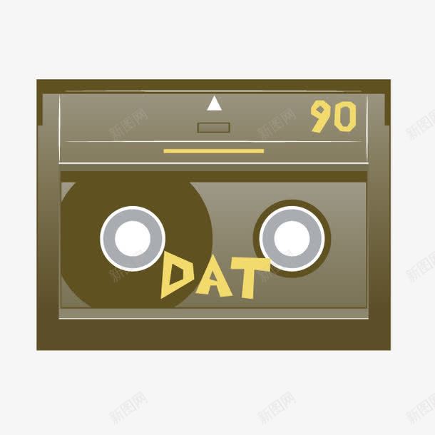 卡通黑色磁带png免抠素材_88icon https://88icon.com 卡通磁带 录音棚 录音磁带 黑色磁带